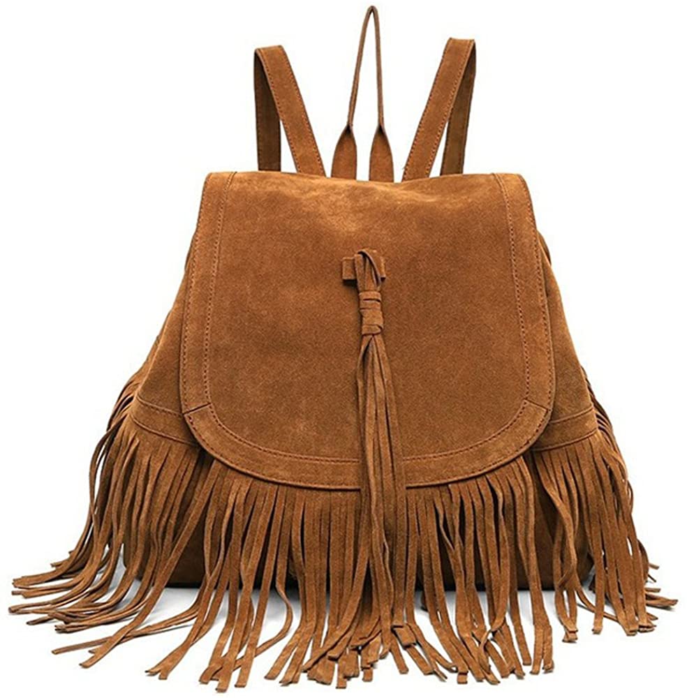 Price:$26.98 LUI SUI- Valentine's Day Gift Women's Fringed BackpackTassel Shoulder Bag  Handbags   