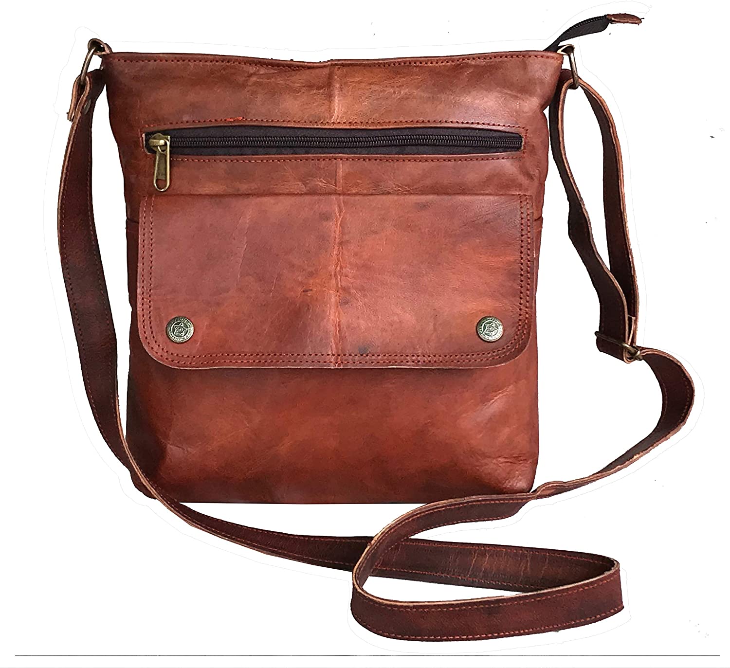 Price:$40.00    11 Inch Leather Purse Women Shoulder Bag Crossbody Satchel Ladies Tote Travel Purse Genuine Leather  Clothing