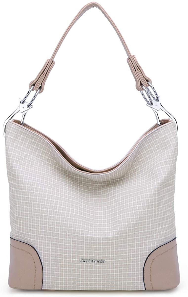 Price:$39.99    Angel Barcelo Satchel Purses for Women, Ultra Soft Vegan Leather Purses and Handbags,Tote Purse (AA-KL2239-1P#33-572#1/A038#9020APRICOT/APRICOT)  Clothing