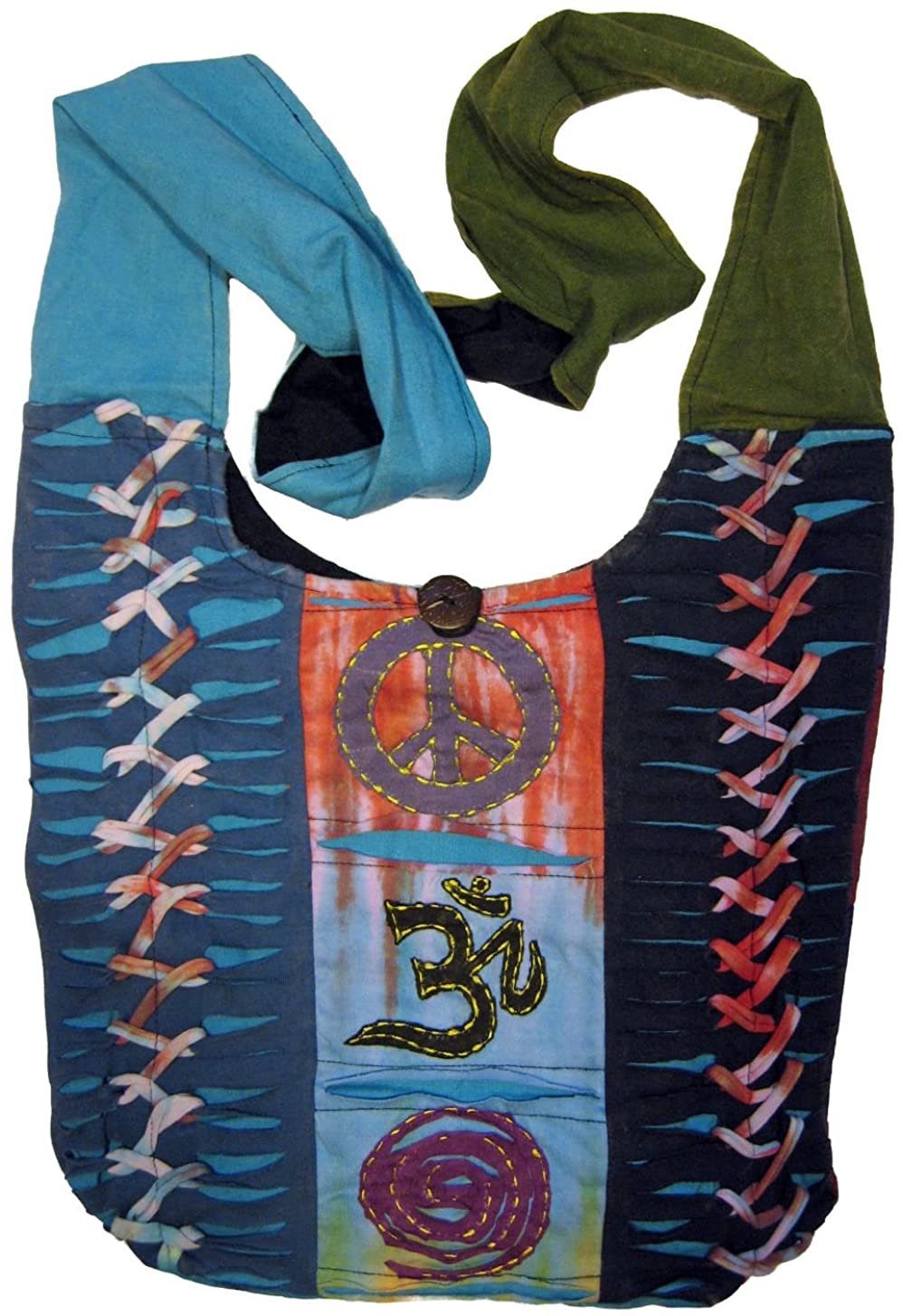 Price:$25.99 Bohemian Hippie Crossbody Peace Sign Shoulder Bag Purse  Handbags   
