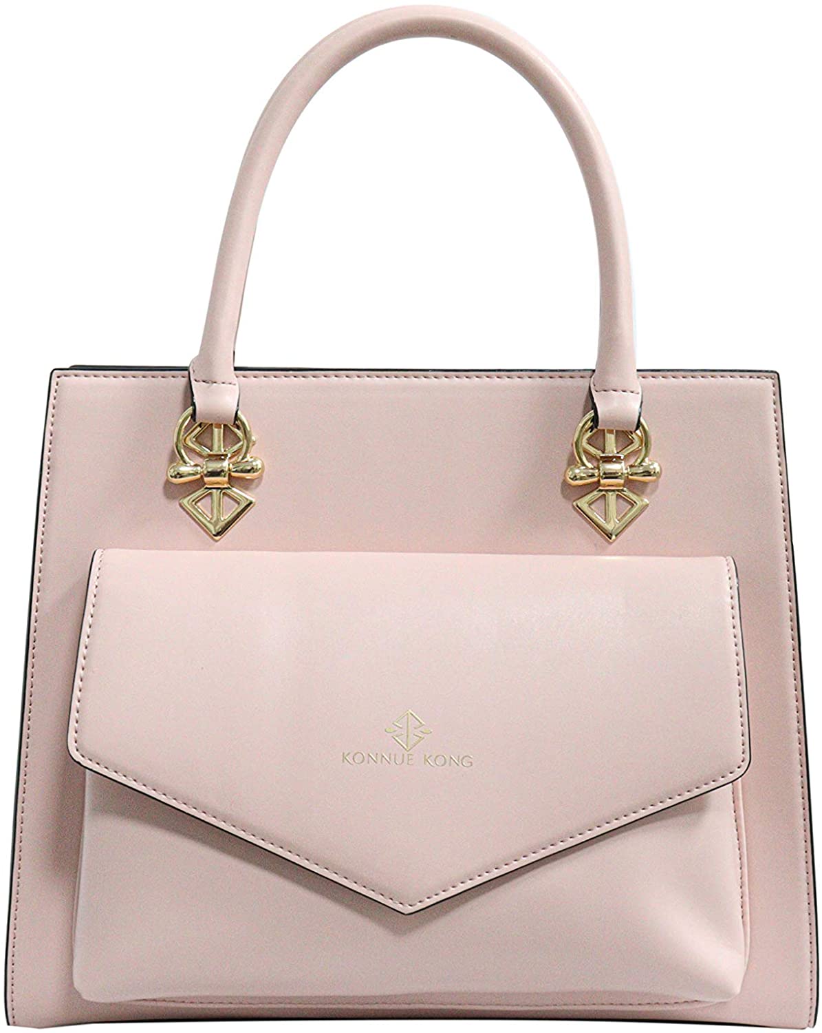 Price:$39.99    KONNUE KONG Women's Satchel Handbags - PU Leather Top Handle Crossbody bag for women Strap Shoulder Purse (Pink)  Clothing