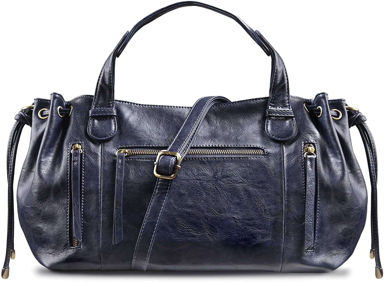 Price:$28.99 Nico Louise Women Leisure Leather Shoulder bags Crossbody Purses Large Bucket Handbag  Handbags   