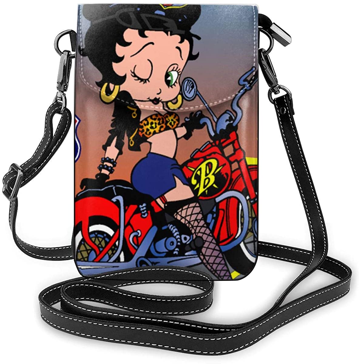 Price:$33.99 Be-Tty Bo-Op Leather Cell Phone Purse Crossbody Bags Small Shoulder Bag Travel Wallet Handbag With Adjustable Strap  Handbags   