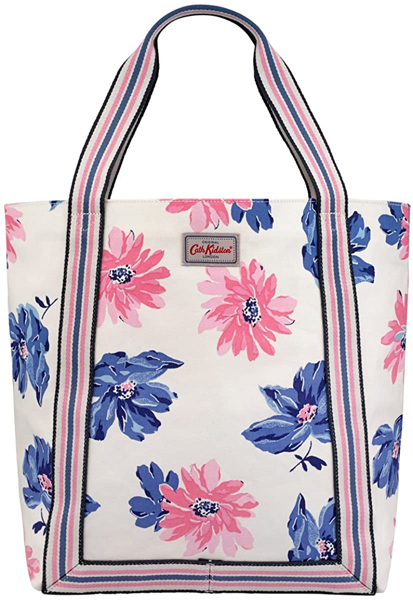 Price:$59.95    Cath Kidston Reverse Coated Tote | Women's Tresco Bloom Embroidered Tote | Female's Imported Tote | Stylish & Fashionable European Style | Teenage Girls Vintage Durable Tote (Stone Blue)  Clothing