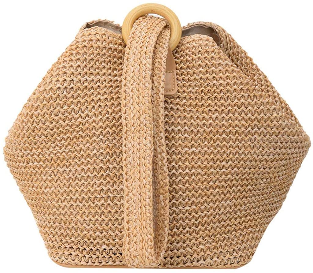 Price:$0.00    Downupdown Fashion Women's Open Weaving Solid Color Messenger Bag HandBag Shoulder Bags Mini Small Crossbody Party Bech Bag (Khaki)  Clothing