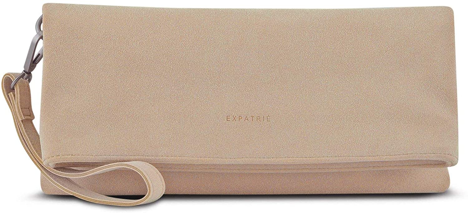 Price:$34.95 Expatrié Clutch Bag Beige Marie” Faux Leather Shoulder Handbag Women Purse  Handbags   