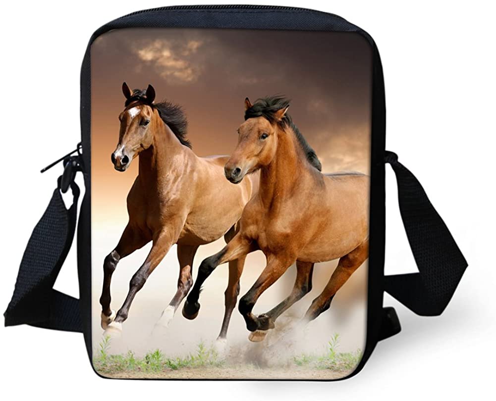 Price:$8.99 HUGS IDEA Horse Pattern Casual Small Women's Shoulder Bags Travel Cell Phone Pouch Messenger Sling Bag  Handbags   