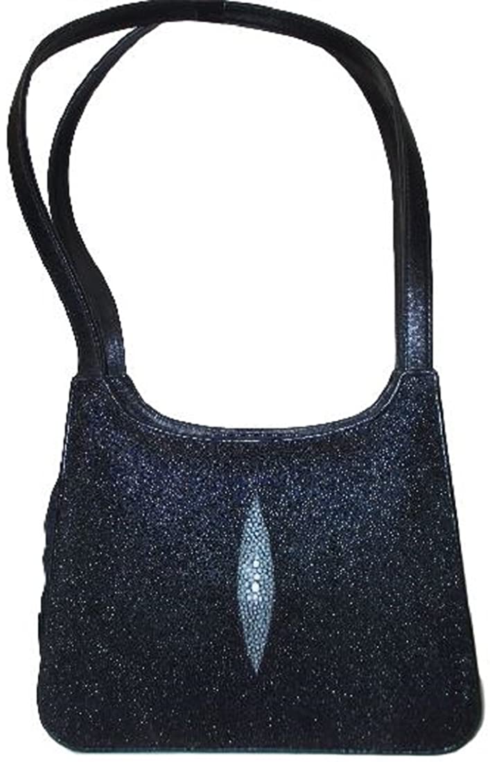 Price:$174.95 Drumsurn Imports Genuine Stingray Leather Elegant Shoulder Bag Purse, Black  Handbags   