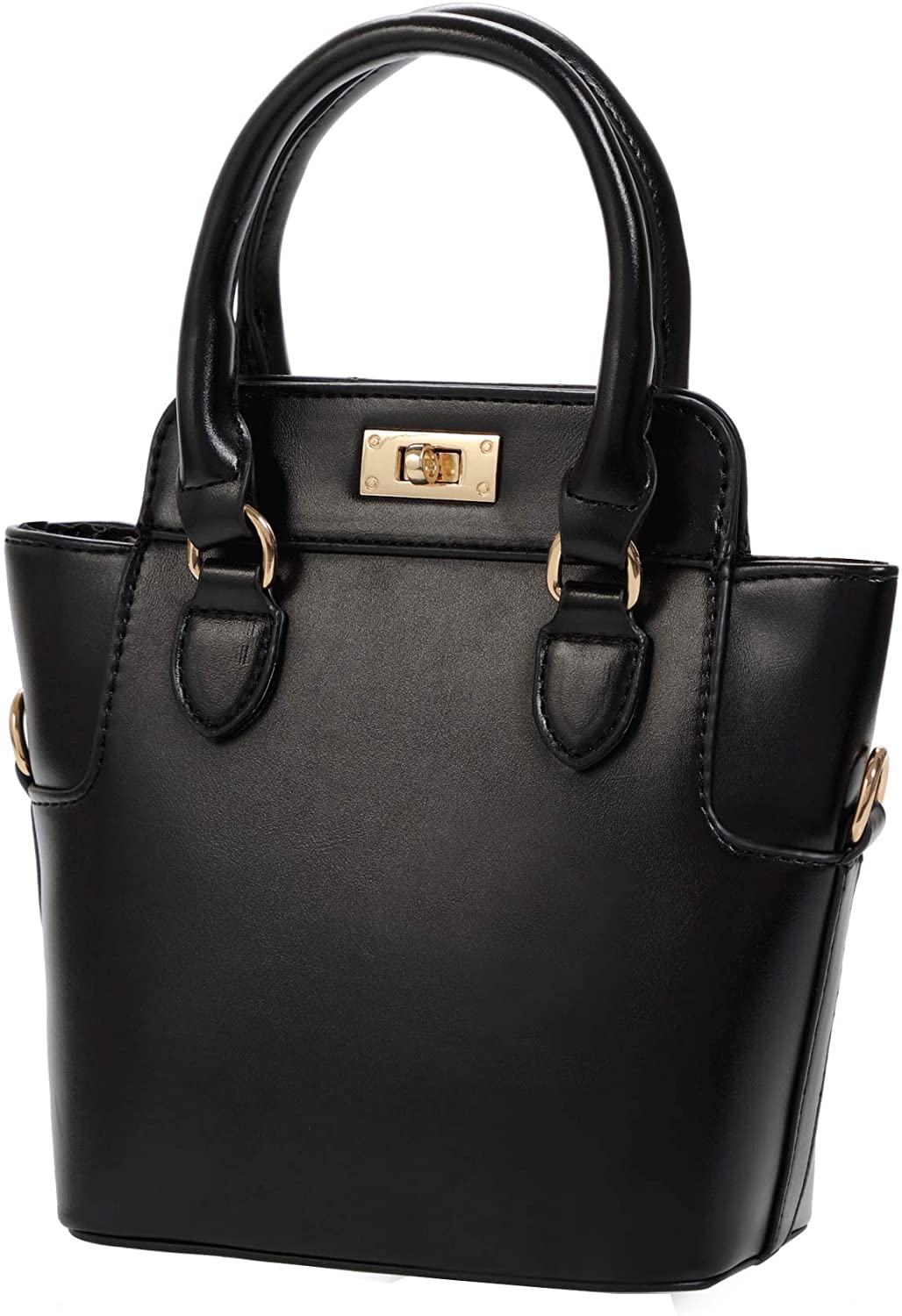 Price:$14.99    Women Mini Classic Personalized Top Handle Satchel Handbags Leather Shoulder Purse  Clothing