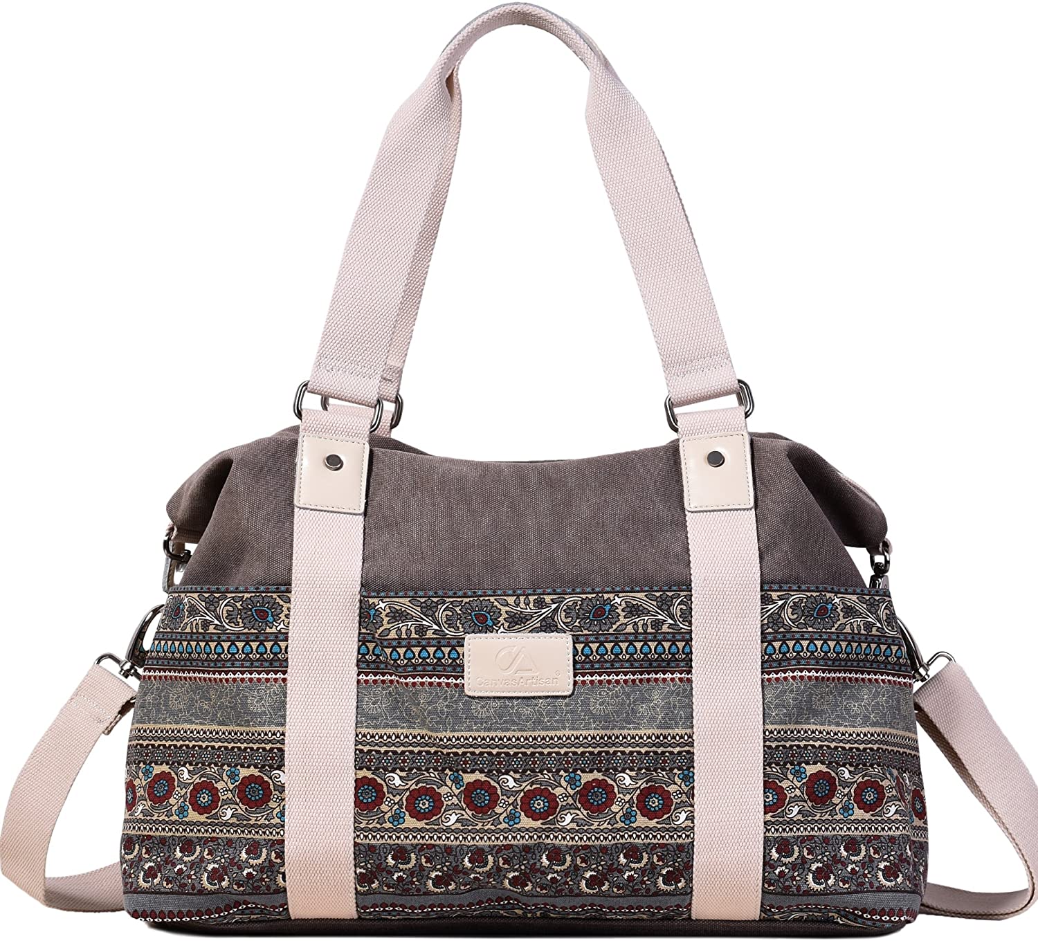 Price:$25.98    ArcEnCiel Crossbody Bag for Women Large Canvas Travel Tote Bags Carry-On Luggage Shoulder Purse Beach Handbags Work School Travel Shopping Pack (Gray)  Clothing