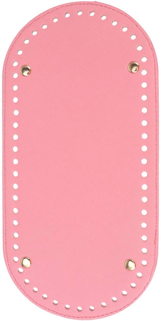 Price:$7.99    SUPVOX PU Bag Bottom Shaper Oval DIY Women Shoulder Bag Knitting Bag Accessories(Pink)  Clothing