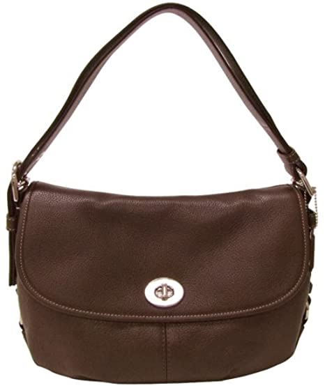 Price:$210.00    Coach Leather Flap Duffle - Brown  Clothing