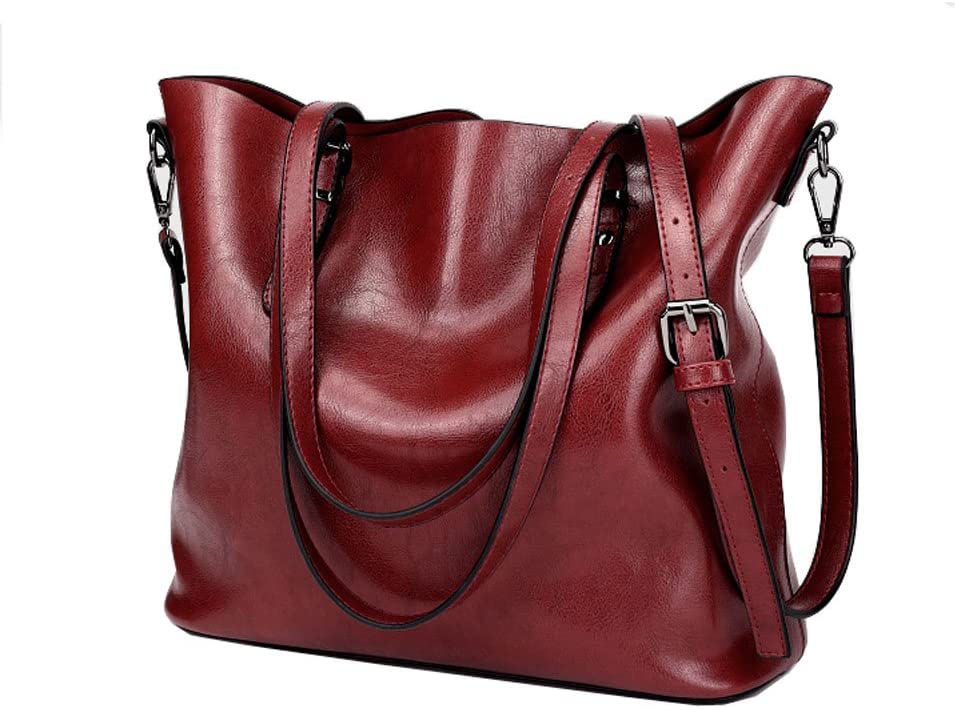 Price:$19.19    Ecokaki Women’s Vintage Large PU Leather Travel Handbag Hobo Bag Shoulder Bag Sling Bag Cross Body Bag Wine  Clothing