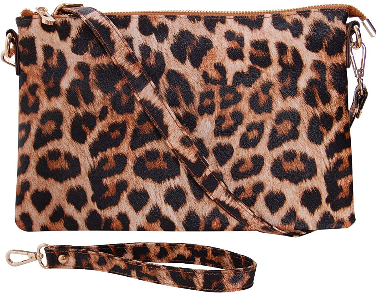 Price:$29.89    Humble Chic Vegan Leather Crossbody Tablet Purse - Convertible Travel iPad Wallet Pouch or Messenger Bag for Women, Includes Adjustable Shoulder and Wrist Straps, Leopard, Brown, Black, Animal Print  Clothing