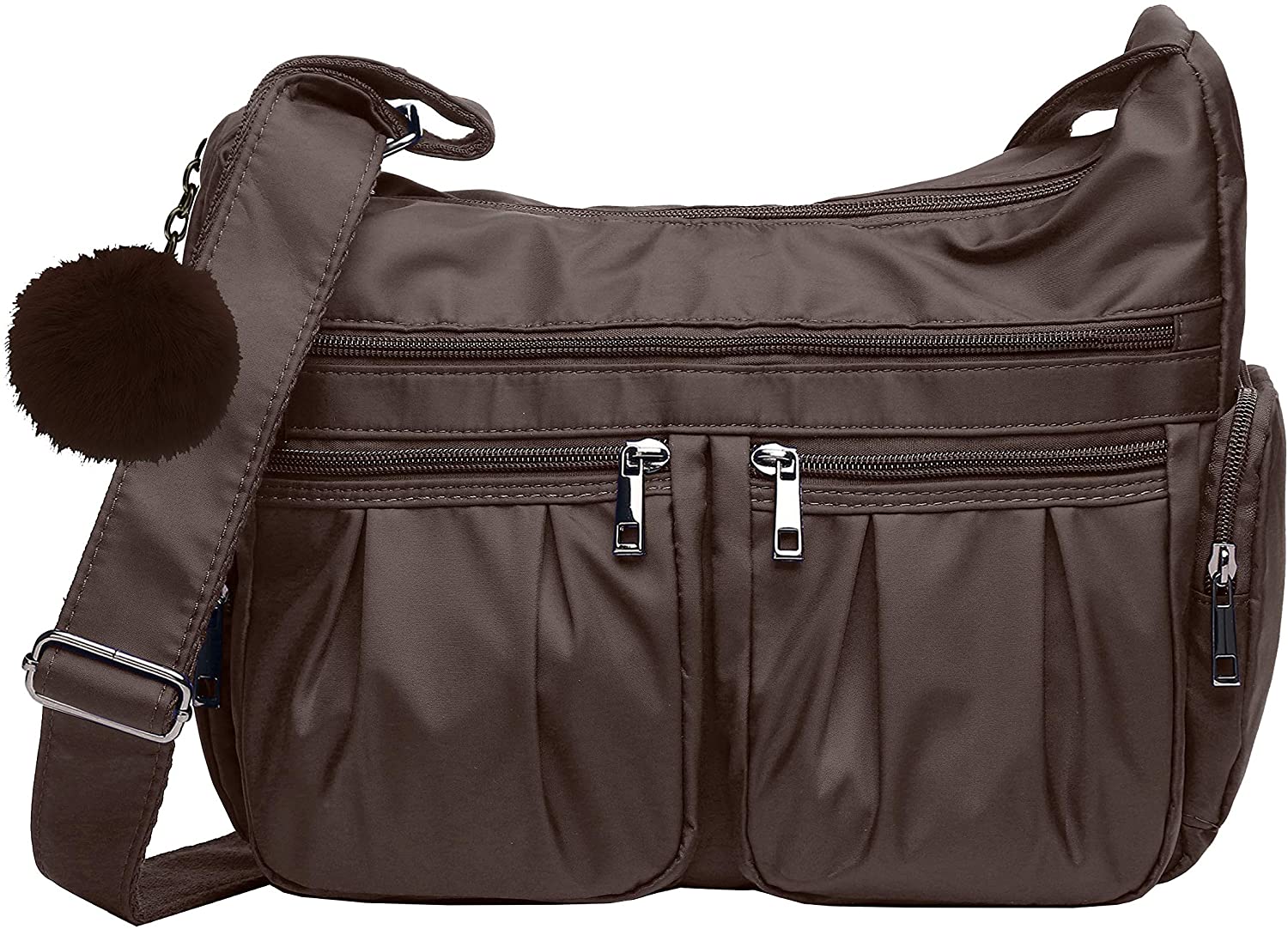 Price:$19.50 Crossbody Bags for Women RFID Multi Pocketbooks Shoulder Bag Lightweight Waterproof Nylon Travel Purses and Handbags  Handbags   