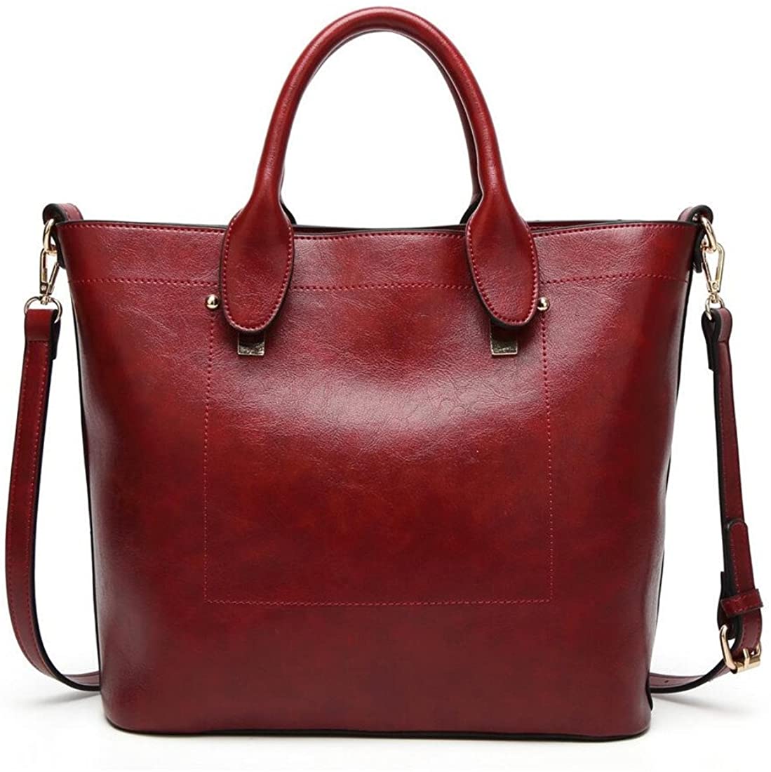 Price:$16.99    Women's Vintage Top Handle Satchel Handbags Shoulder Bag Totes Purse (D - Red)  Clothing
