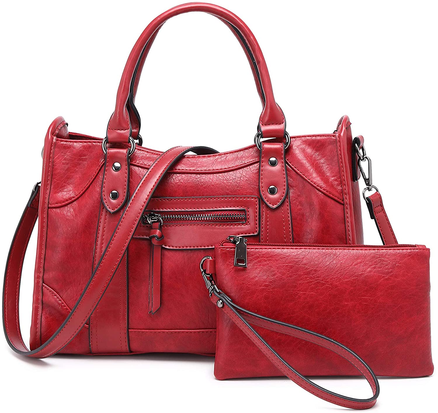 Price:$36.99    Women Handbag Purses 2PCS Set Fashion Shoulder Hobo Bags Crossbody Bags PU Leather  Clothing