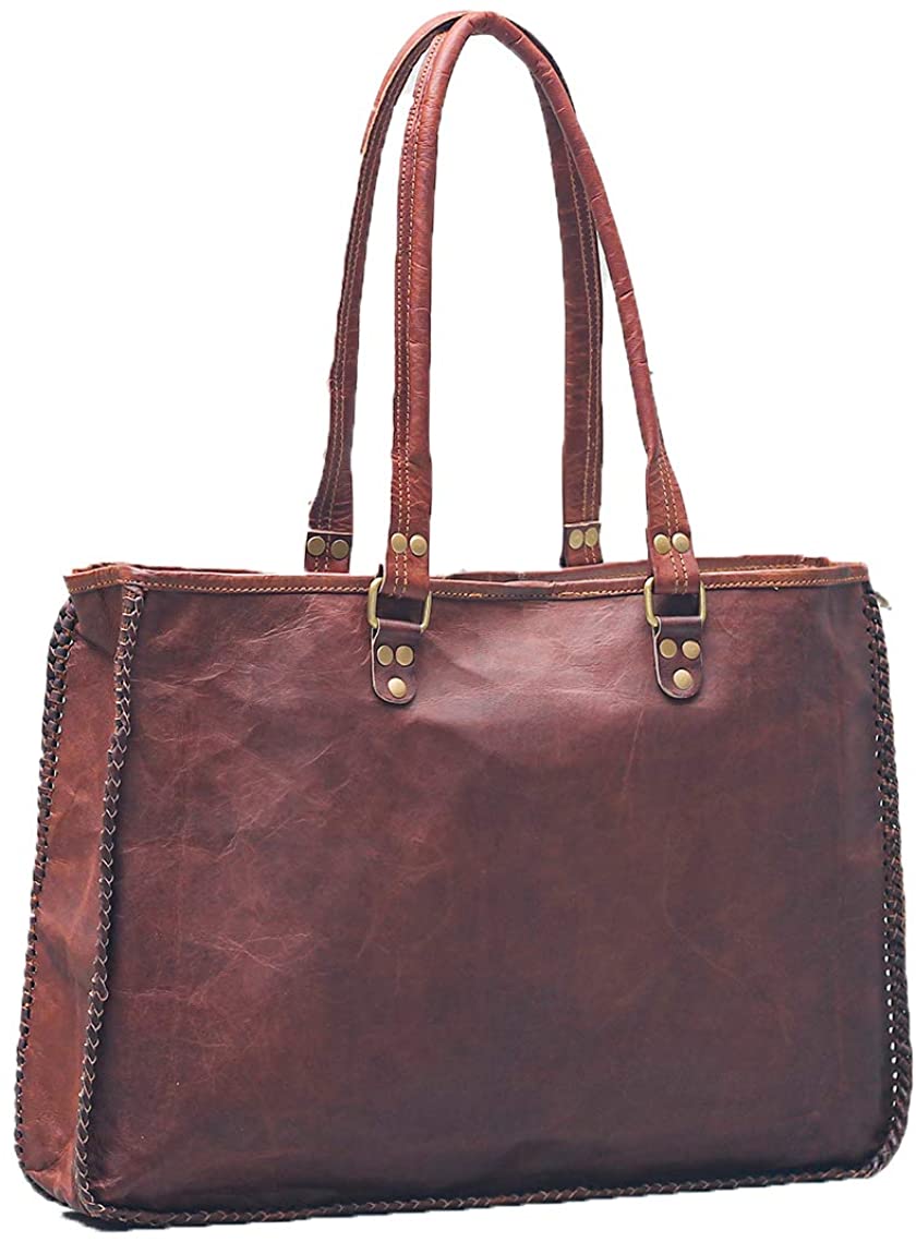 Price:$39.99 PASCADO handmade leather tote vintage shoulder bag genuine handbag for women  Handbags   