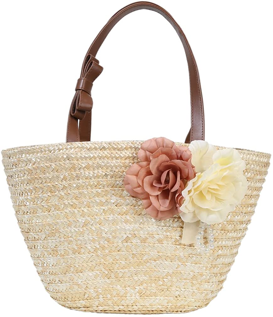 Price:$22.99    Sumerk Eco Friendly Straw beach bag Handbags Shoulder Tote Bags for women  Clothing