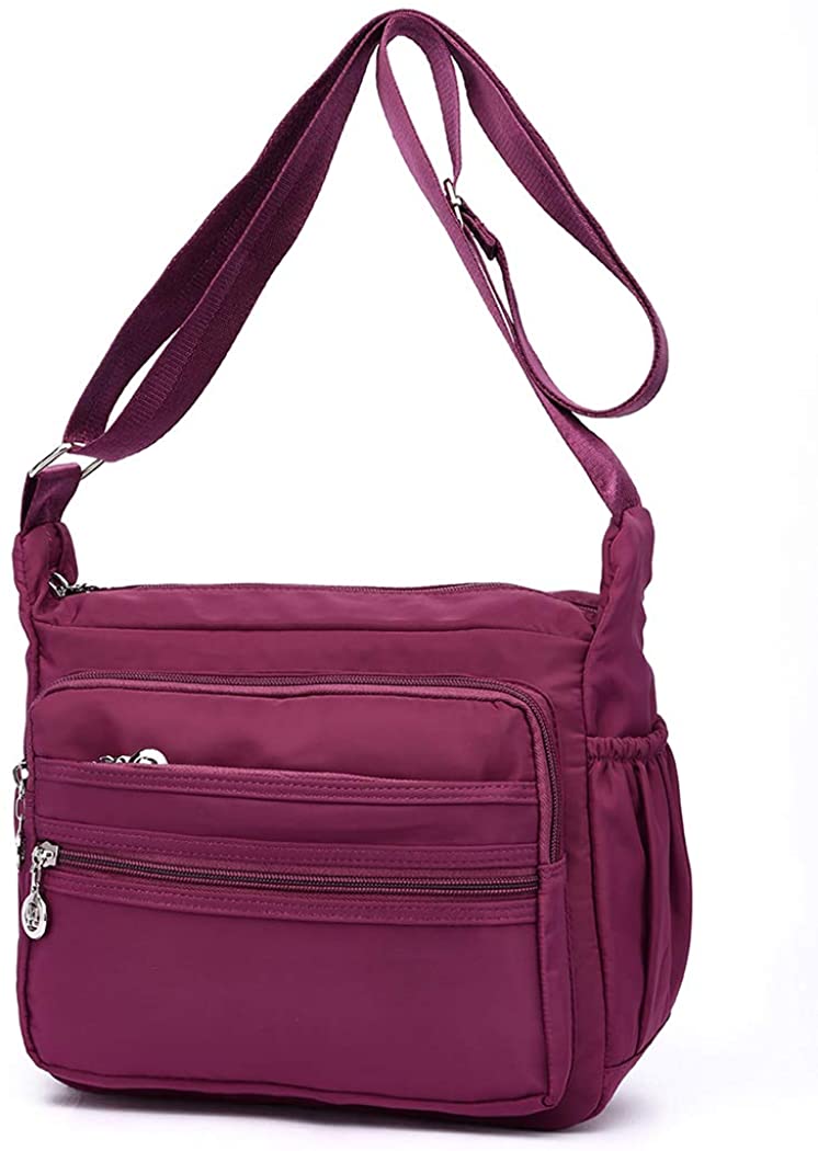 Price:$17.99 Collsants Small Nylon Crossbody Bag for Women Everyday Purse Travel Shoulder Bag Multi Pocket  Handbags   