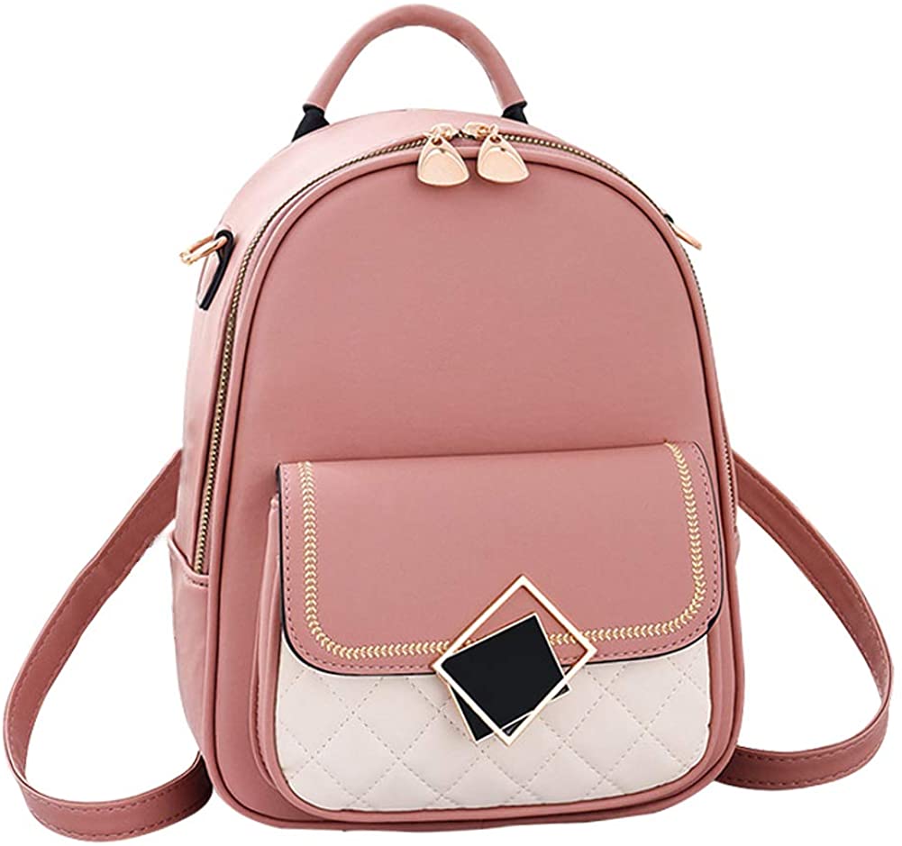 Price:$34.99    Aeeque Cute Women Mini Backpack Purse, Fashion Casual Waterproof Leather Daypack Ladies Handbag Girls Travel Shoulder Bags Small Crossbody Phone Purse Tote Bag, Pink  Clothing