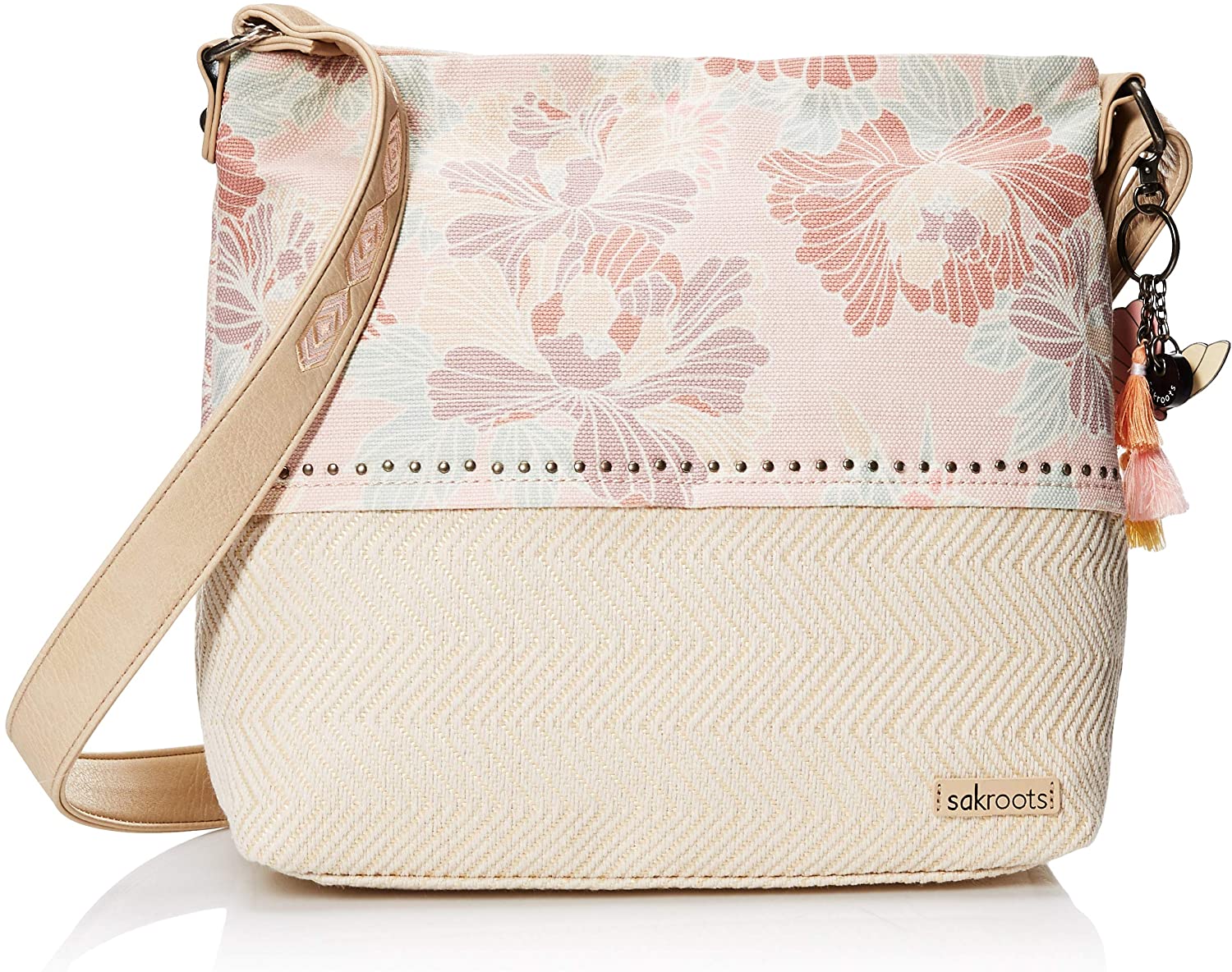 Price:$0.00 Sakroots Womens Dakota Bucket, Petal pink flower blossoms  Handbags   
