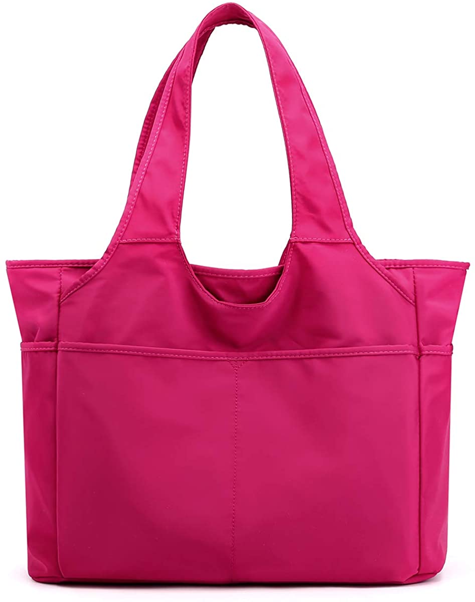 Price:$22.99    Collsants Nylon Tote Bag Waterproof Shoulder Bag for Women Lightweight Travel Handbag Multi Pocket with Zipper  Clothing