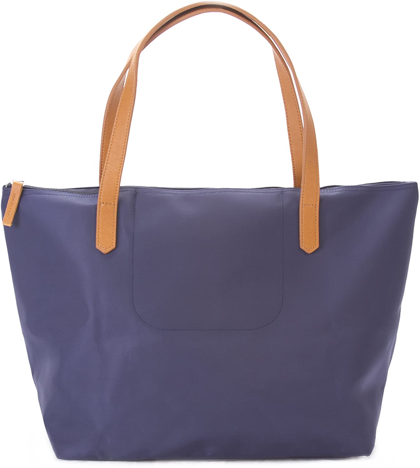 Price:$14.95    Korvara Nylon Tote Bag - Nylon & Vegan Saffiano Leather Basic Shoulder Handbag for Women  Clothing