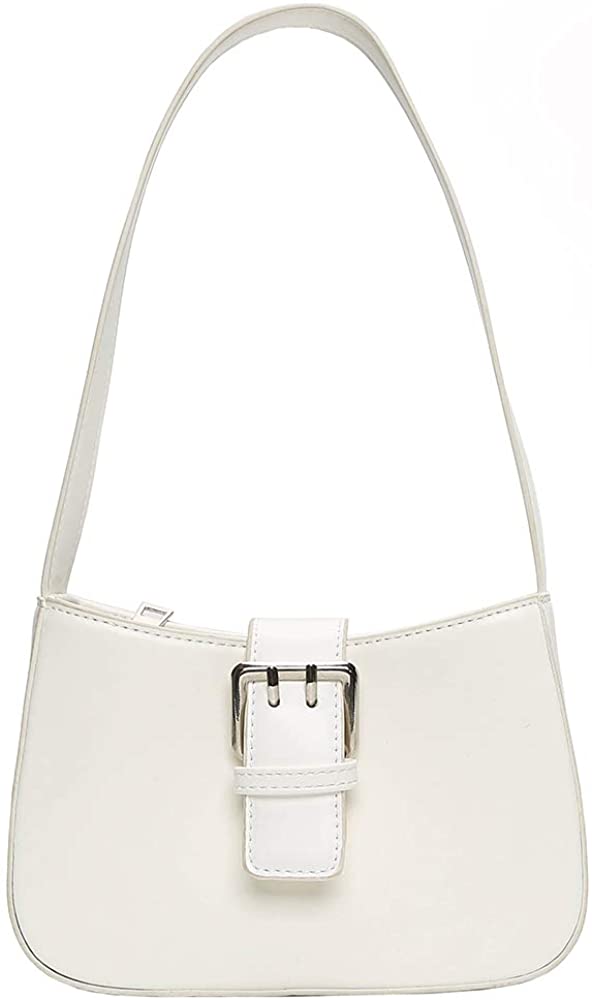 Price:$26.80    Shoulder Bags for Women, Lightweight Purses and Tote Handbags PU Leather Small Clutch Bag Satchel for Gift (White)  Clothing