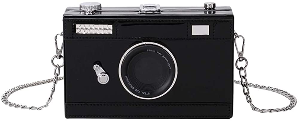 Price:$14.30 Women's PU Camera Shaped Snapshot Casual Cross Body Wallet Shoulder Handbag Purse (Black)  Handbags   
