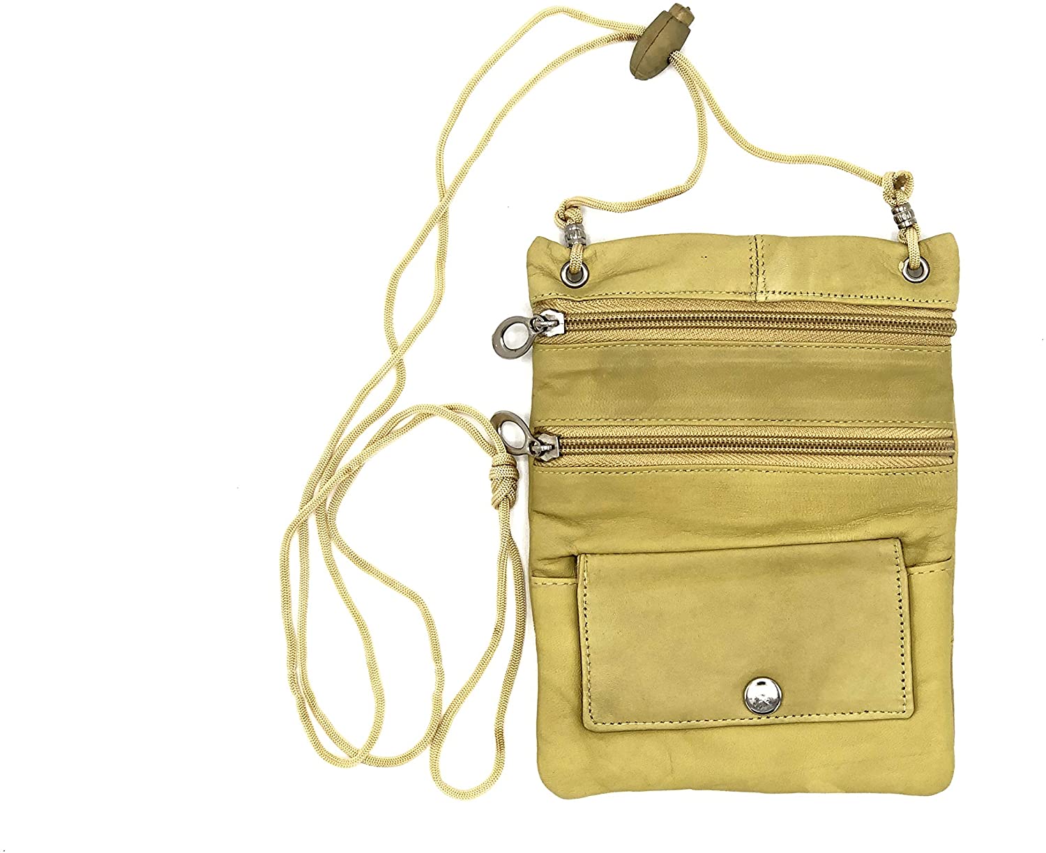 Price:$7.85    Goson Leather Purse Organizer Shoulder Bag 4 Pocket Micro Handbag Travel Wallet - Yellow  Clothing