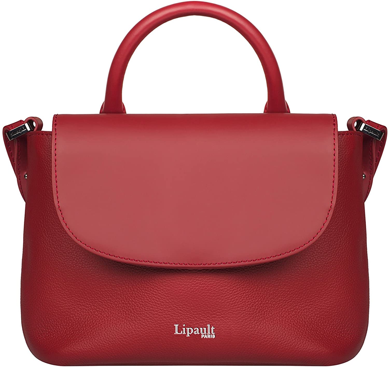 Price:$69.00 Lipault - Plume Elegance Mini Handle Bag - Small Top Handle Shoulder Crossbody Handbag for Women - Ruby  Handbags   