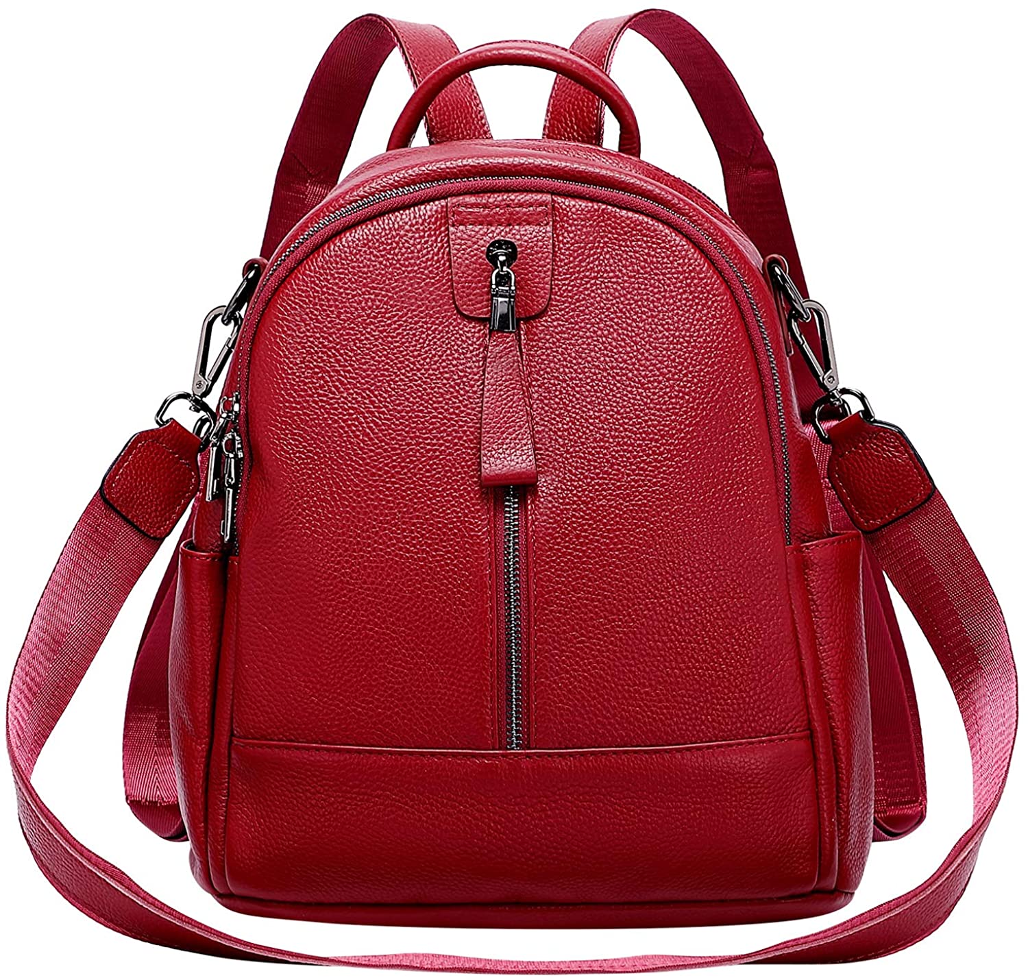 Price:$69.58    ALTOSY Genuine Leather Backpack for Women Convertible Ladies Shoulder Bag Purse (S86 Wine Red)  Clothing