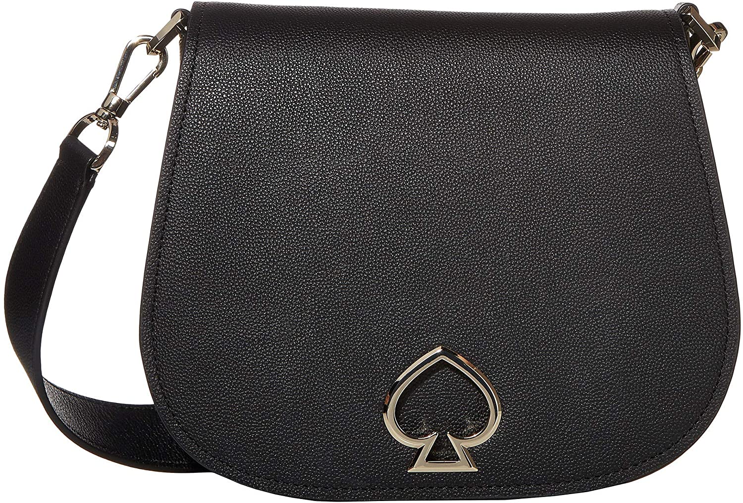 Price:$243.19 Kate Spade New York Suzy Large Saddle Bag Black One Size  Handbags   