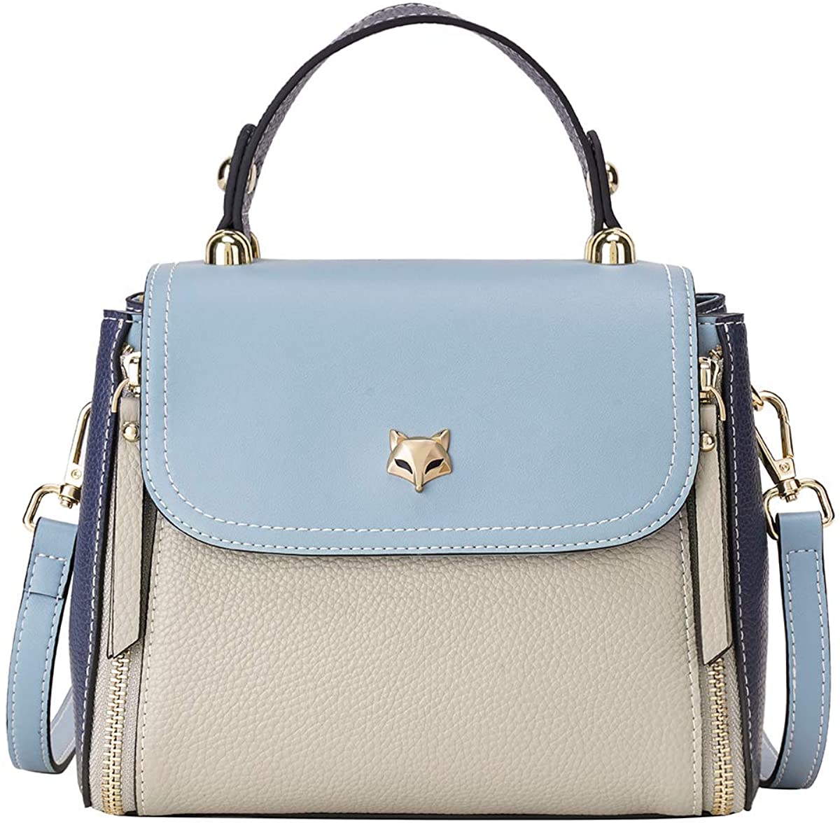 Price:$58.99    iFOXER Women's Crossbody Handbags Fashion Shoulder Bags Large Capacity Totes Lady Medium Cross-body Bag Female Luxury Woman Purse (blue)  Clothing
