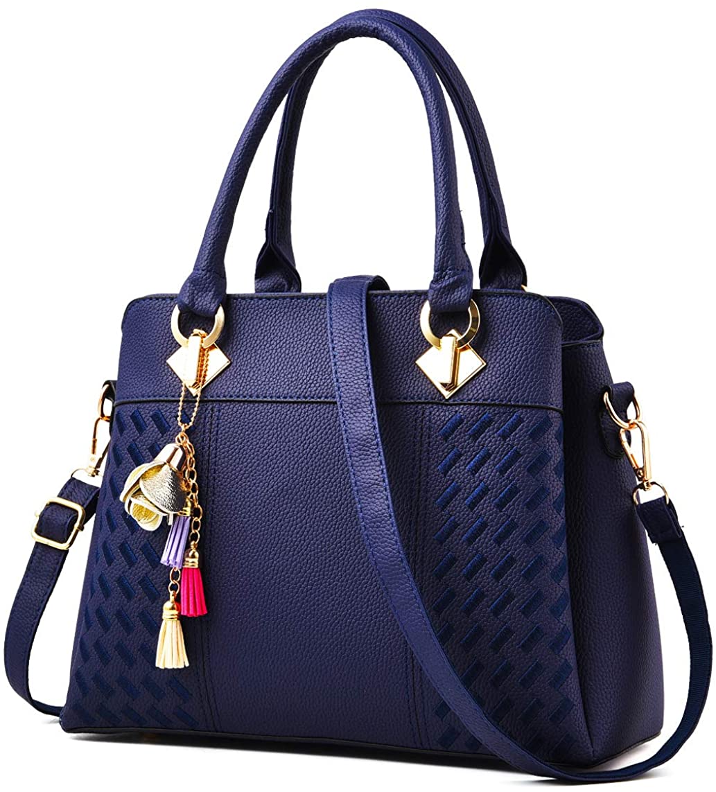 Price:$23.50 Poxas Womens Crossbody bag Purses Top Handle Shoulder Bags Plus Handbags Wallet (Blue)  Handbags   