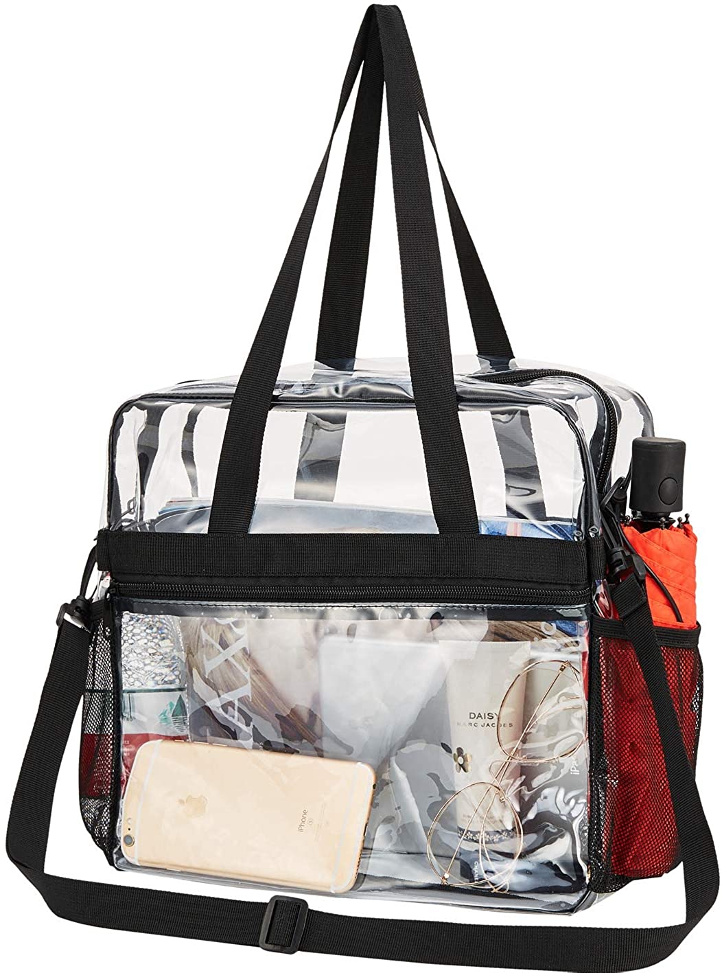 Price:$9.99    Ciiming Clear Tote Bag with NFL and PGA Stadium Approve-Clear Cross Body with Adjustable Shoulder Strap for Sports Games  Clothing