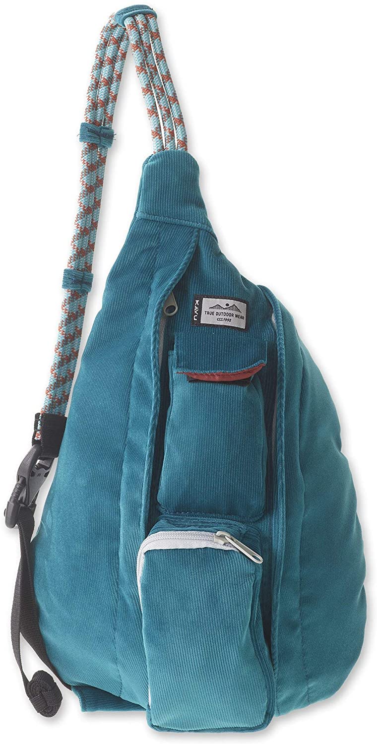 Price:$44.60    KAVU Mini Rope Cord Bag Corduroy Sling - Arctic Teal  Clothing