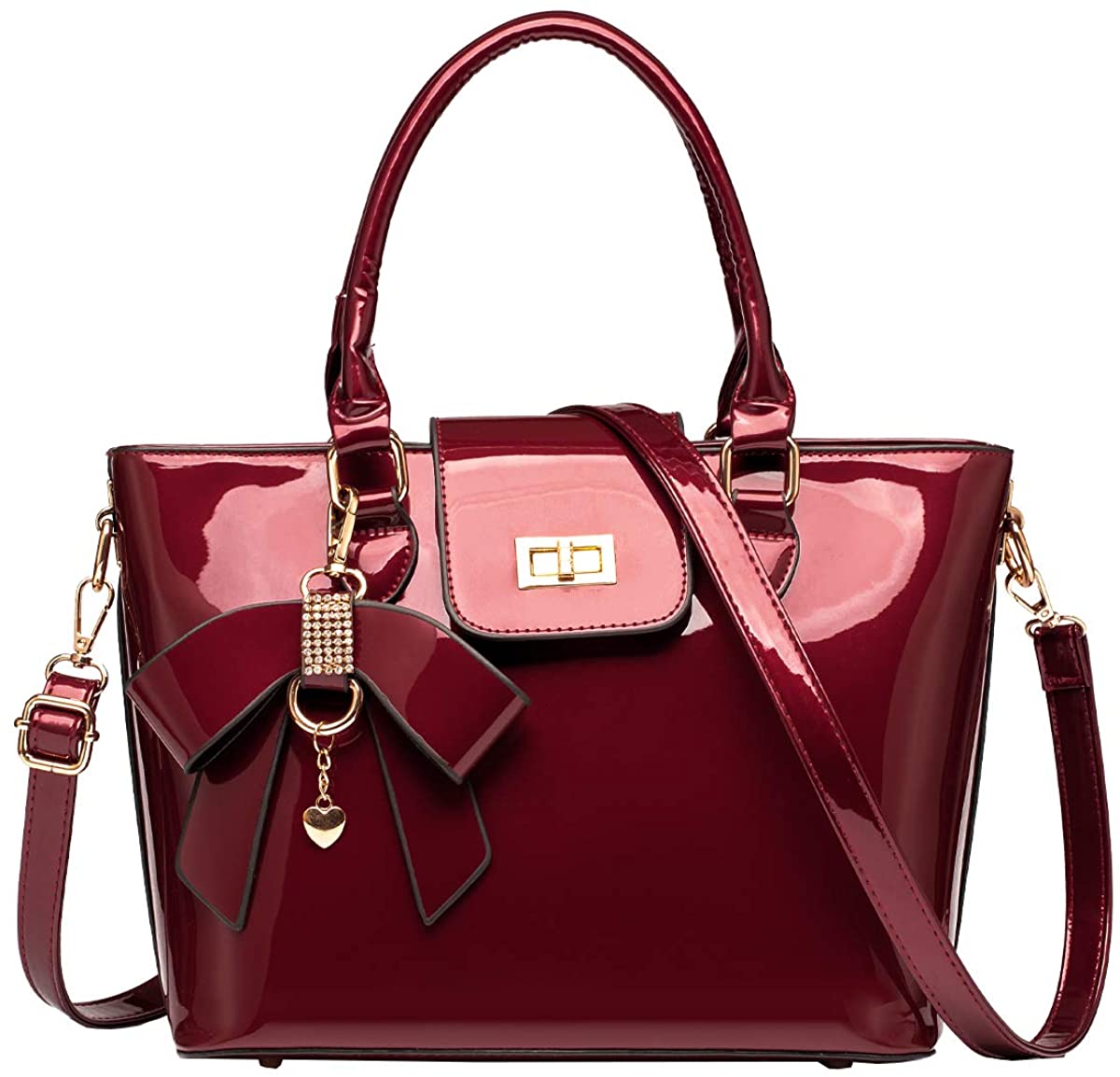 Price:$38.99    Tisdaini Women's Handbags Fashion High capacity Shoulder Bags Cross-Body Top-Handle Totes US909 Burgundy  Clothing