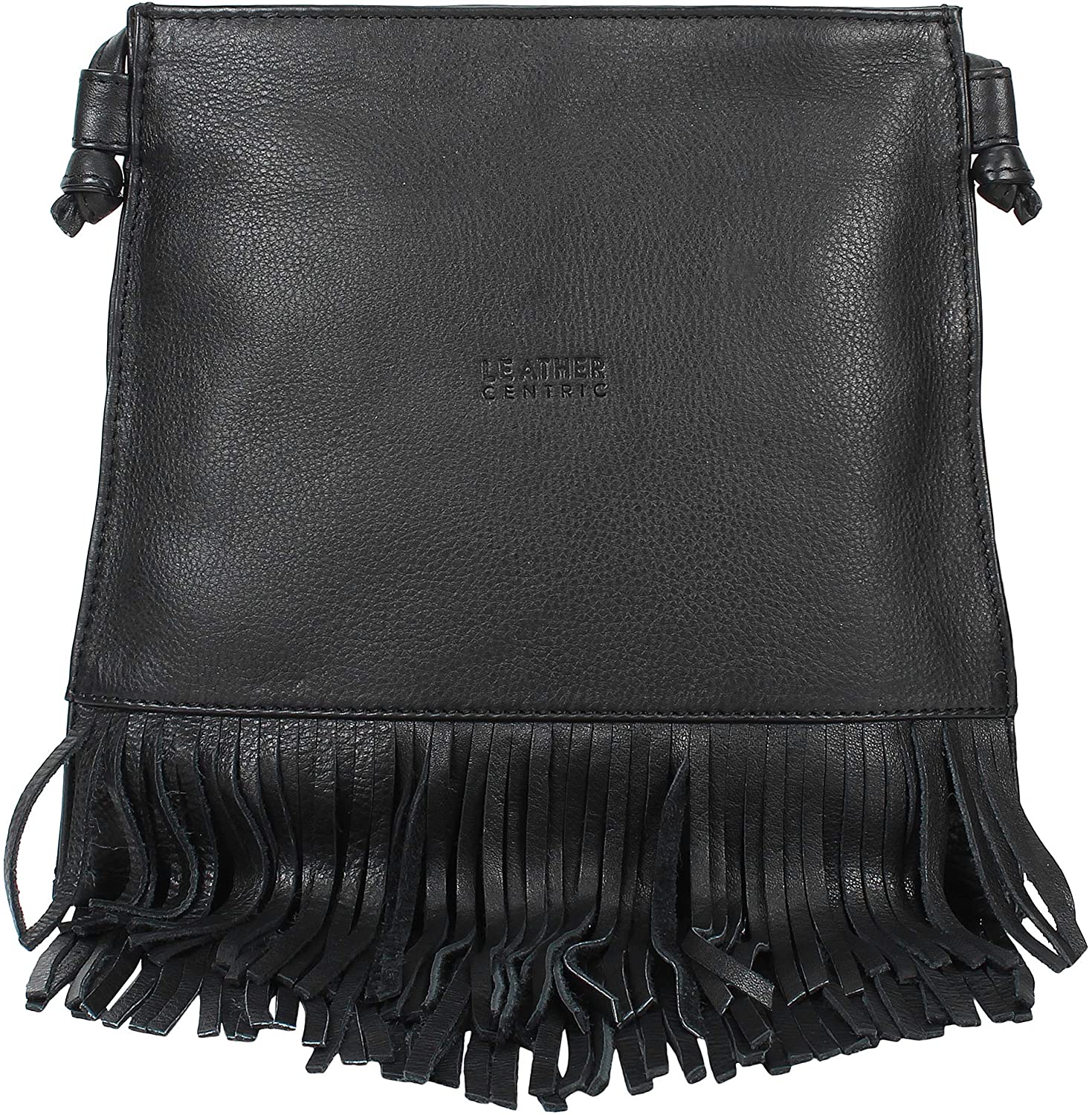 Price:$44.95    Leather Fringe Crossbody Bag for Women - Ladies Handbag Tassel Shoulder Hobo Bags (Medium, Black)  Clothing
