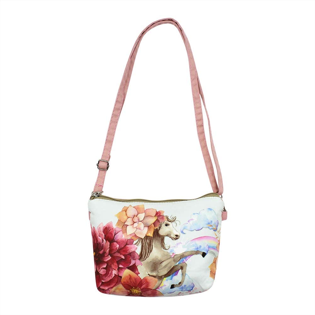 Price:$13.21    Canvas Crossbody Purse Cute Unicorn Shoulder Bag Satchel for Girls and Teenagers  Clothing