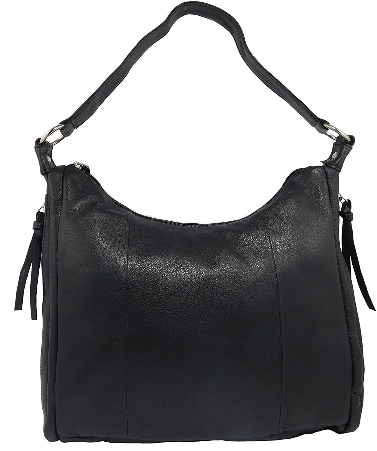 Price:$149.97 Paul & Taylor Ladies Leather Concealed Carry Purse 43202 (Black)  Handbags   