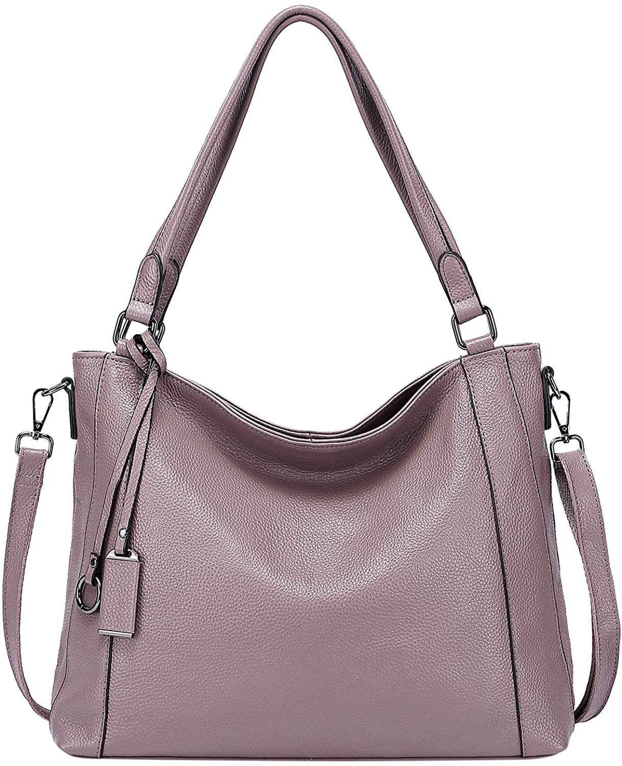 Price:$66.82    Soft Leather Handbags for Women Shoulder Hobo Bag Large Tote Crossbody Bag By OVER EARTH(O103E Dark Taro)  Clothing