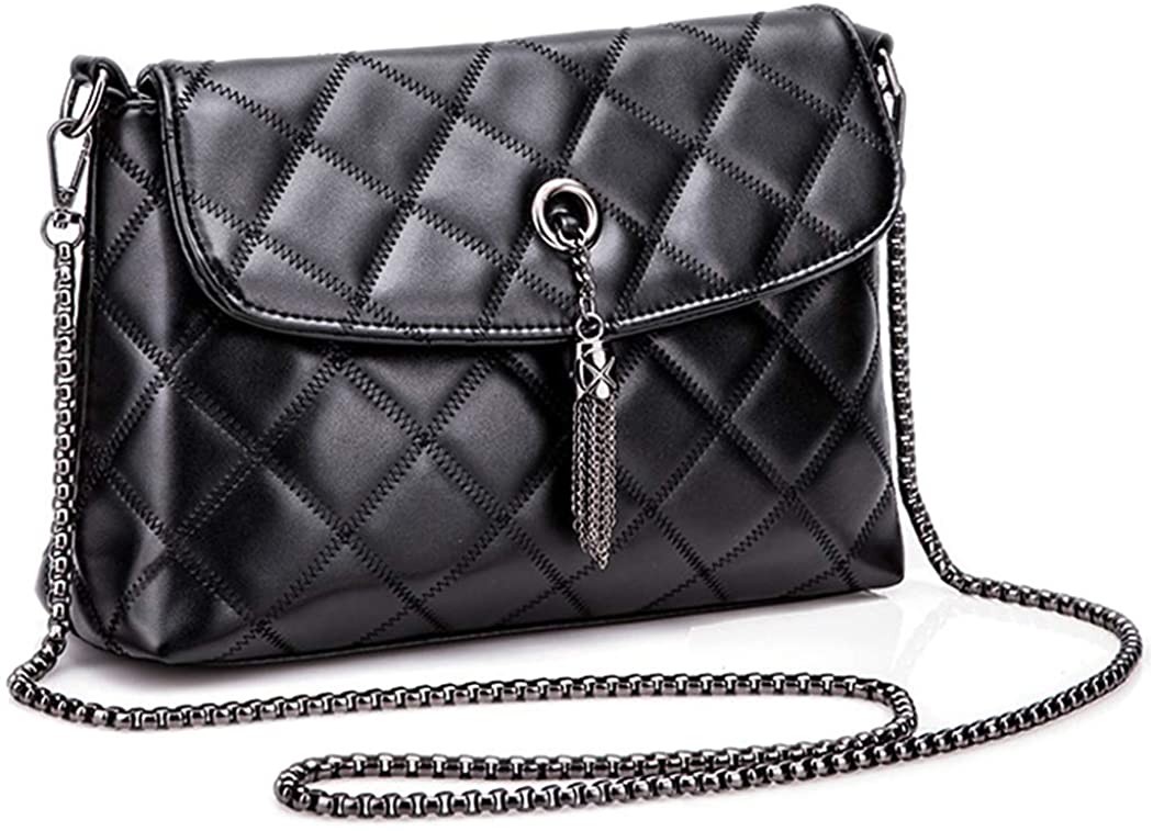 Price:$22.69    Women Crossbody Bag with Metal Chain Strap Tassel Pendant Wristlet Shoulder Purse  Clothing