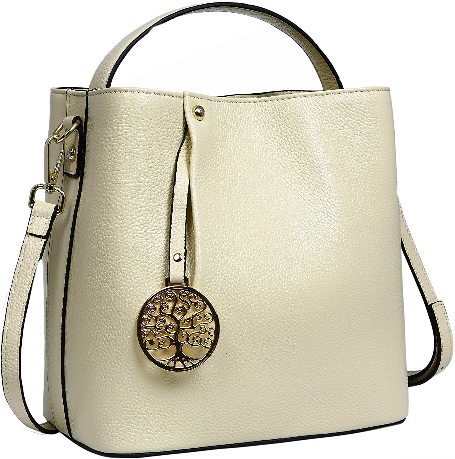 Price:$29.90 Iswee Leather Womens Leather crossbody Handbags Shoulder Handbags Tote Purses (White)  Handbags   