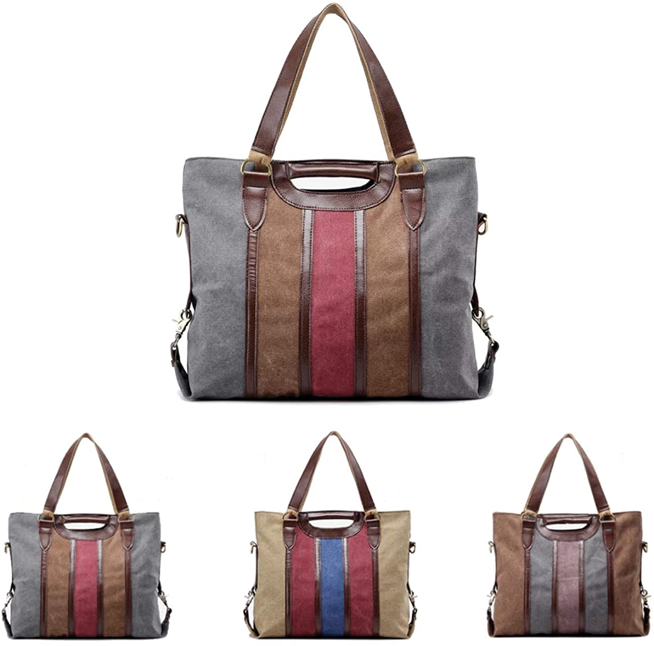 Price:$29.00    Queenie - Women's Medium/Large Capacity Causal Canvas Handbags Top Handle Tote Crossbody Shopping Bags Shoulder Bags  Clothing
