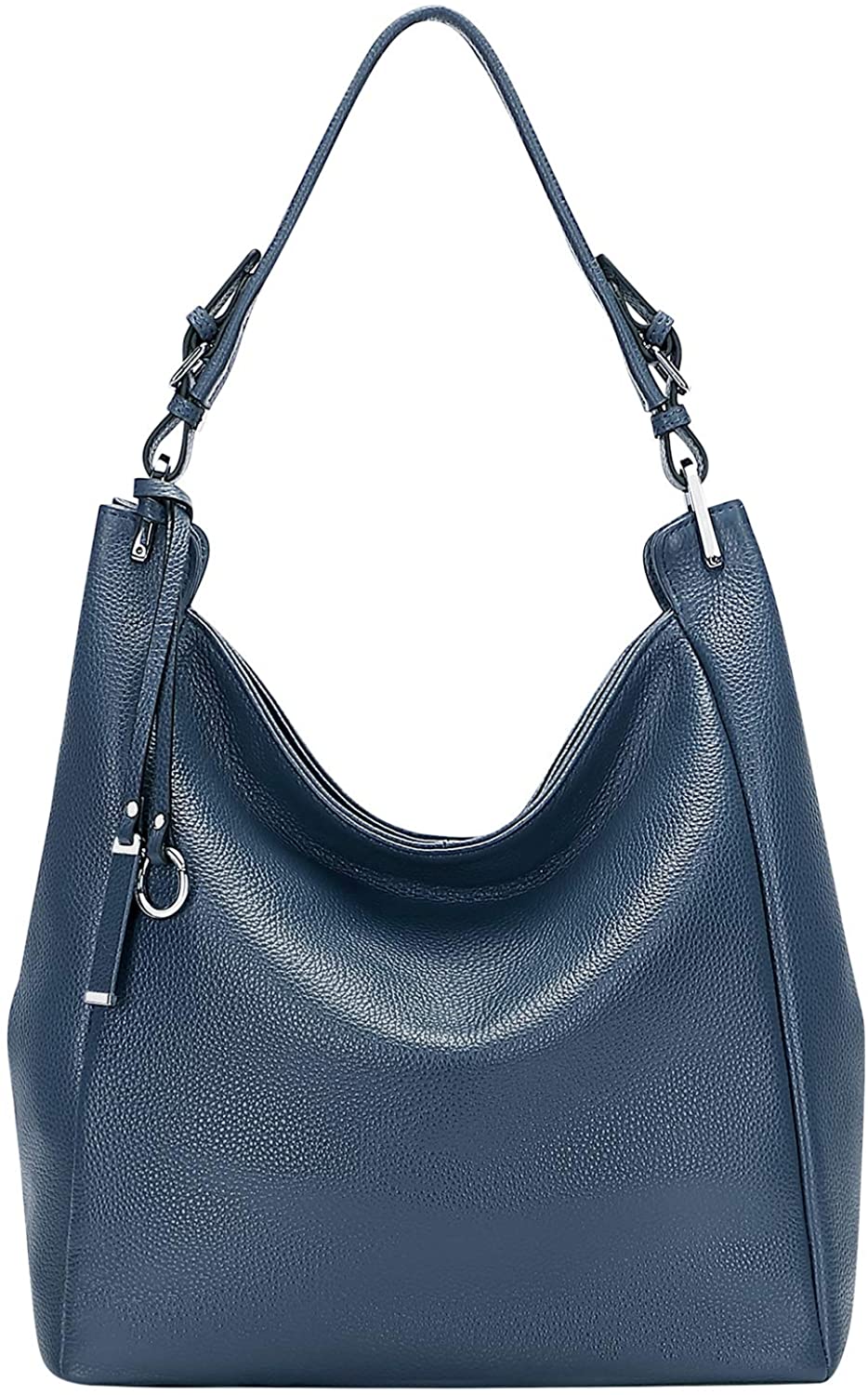 Price:$73.98    PIJUSHI Soft Leather Purses and Handbags for Women Genuine Leather Hobo Bag Shoulder Purse for Ladies Large Crossbody Bags(PJS600S Indigo Blue)  Clothing