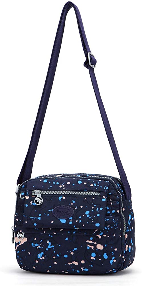 Price:$59.99 Frazzil Women Crossbody Bags Waterproof Nylon Shoulder Bag Multi Pocket Handbags and Purses Light Messenger Bag for Travel Work Casual  Handbags   