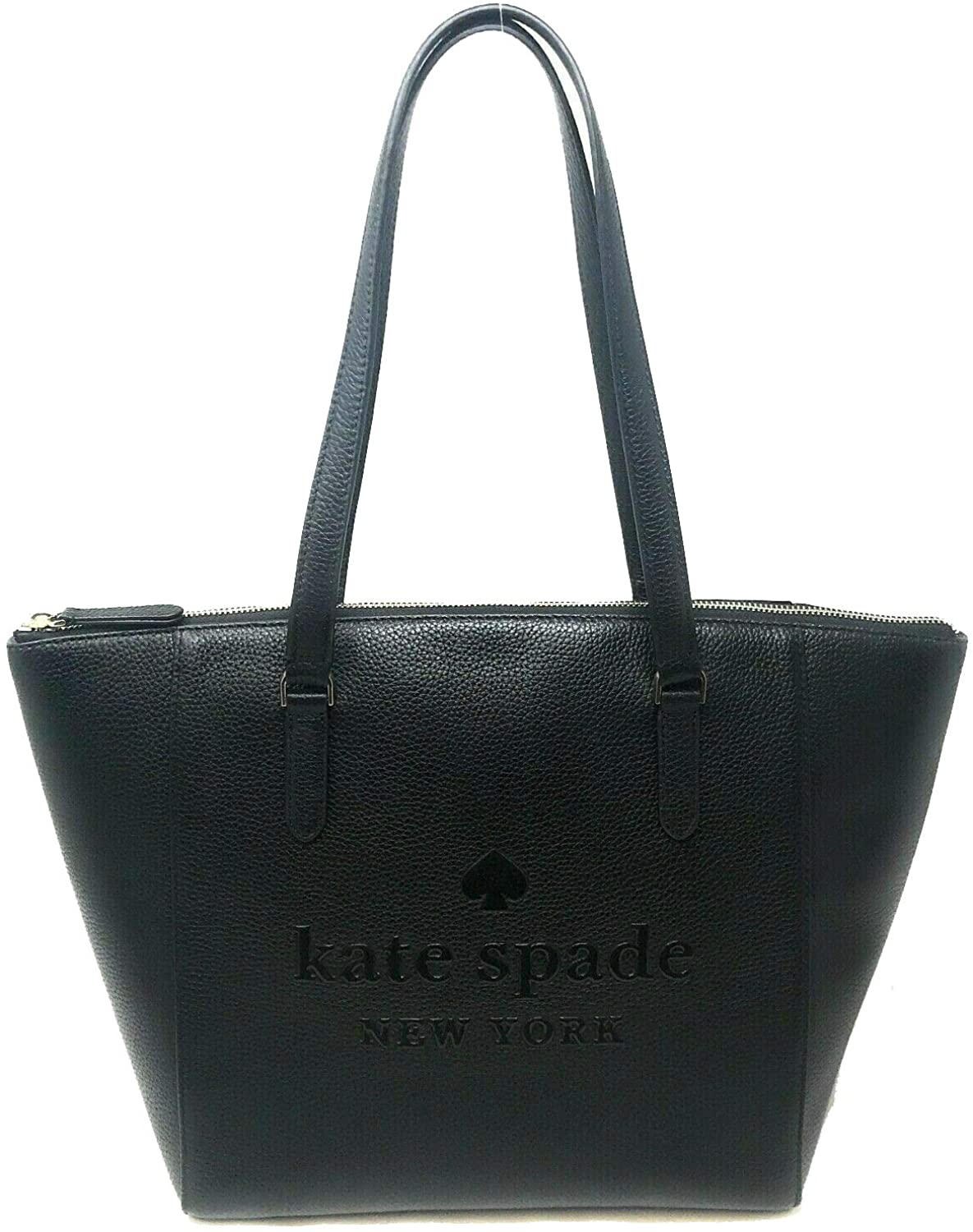 Price:$149.99    Kate Spade NY Large Sienne Leather Signature Tote Purse - Black  Clothing