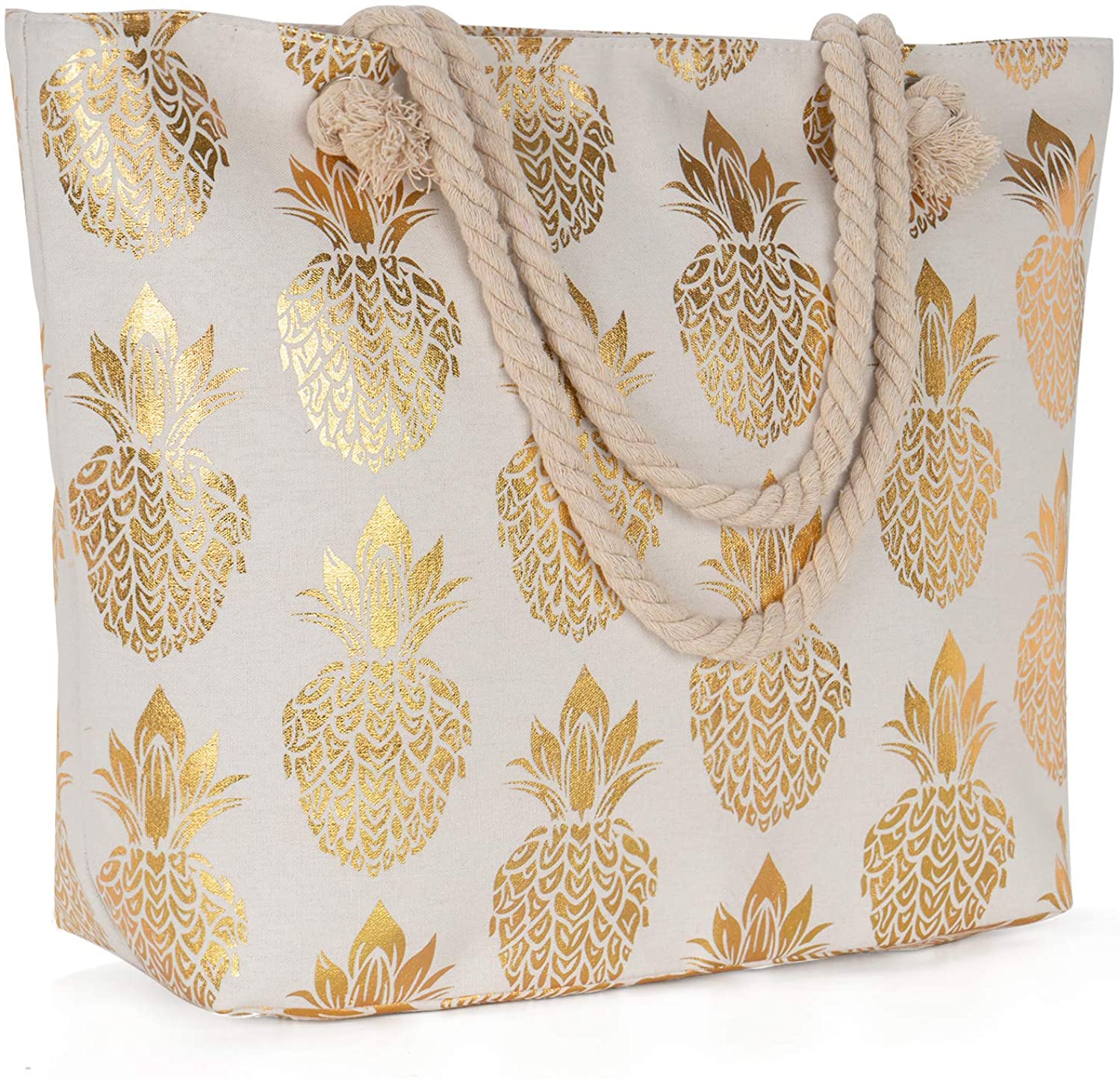 Price:$16.99    Pineapple Tote Bag Large Women Canvas Tote Bag Beach Bag Travel School Handbag Shoulder Bag Shopping Bag with Rope Handles for Women Girls Travel Daily Beach  Clothing